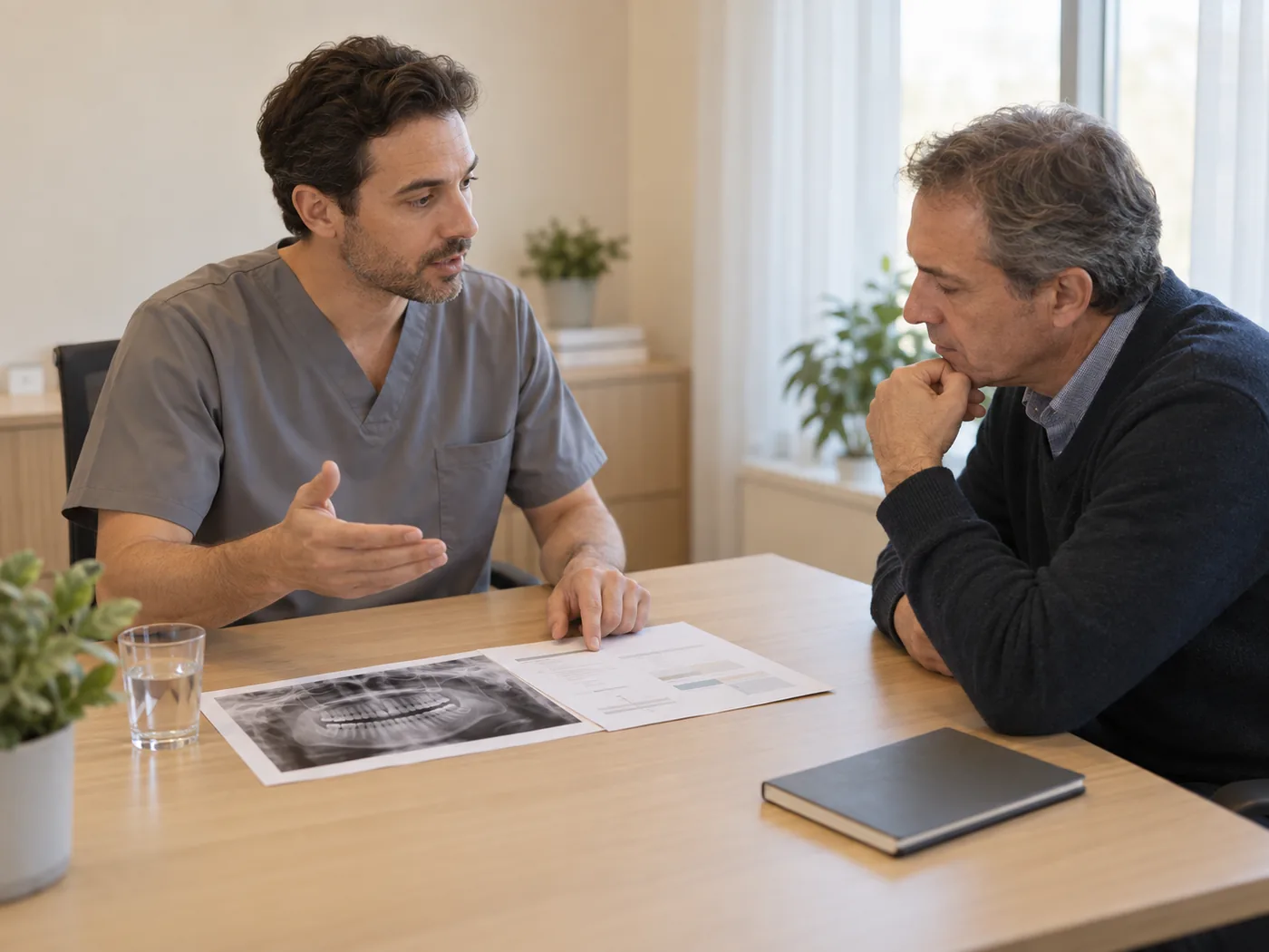 Иллюстрация: обсуждение обследования и плана с анестезиологом